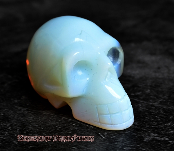 Hexenshop Dark Phönix Opalith Kristallschädel Meluzina Totenkopf Halbedelstein